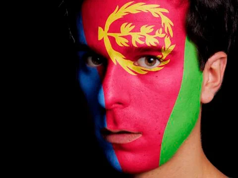 Flag of eritrea Stock Photos