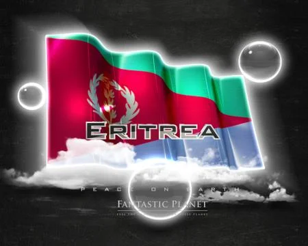 Flag Eritrea quality designer flag Stock Illustration