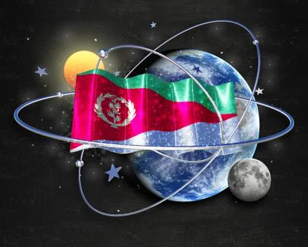 Flag Eritrea quality designer flag Stock Illustration