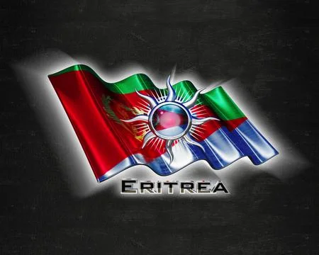 Flag Eritrea quality designer flag Stock Illustration