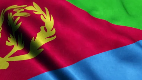 Flag of Eritrea - Seamless looping Video stock 219004932