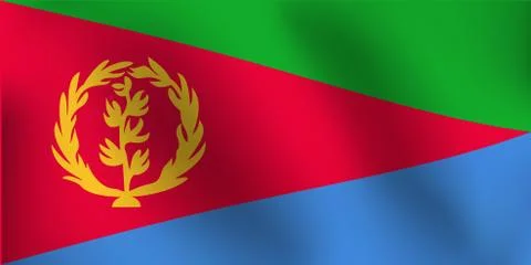Flag of Eritrea - Vector Illustration Stock Illustration