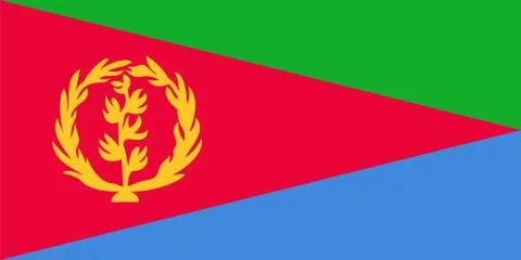 Flag of Eritrea. Vector illustration Stock Illustration