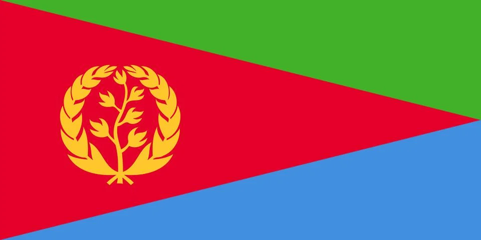 Flag of Eritrea vector image Stock Illustration
