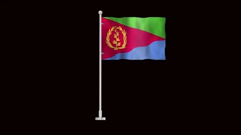 Flag of Eritrea waving Stock Footage 320303241