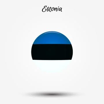 Flag of Estonia icon Illustrazione stock