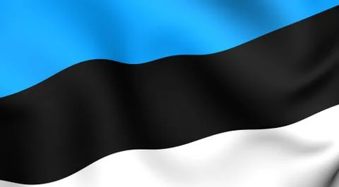 Flag of estonia Illustrazione stock