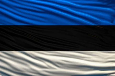 Flag of estonia Stock Illustration