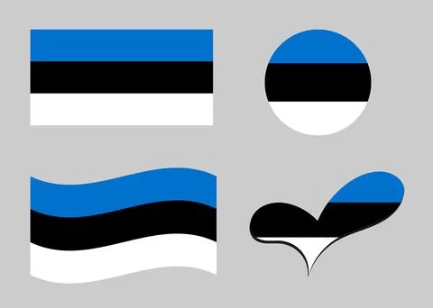 Flag of Estonia. Stock Illustration