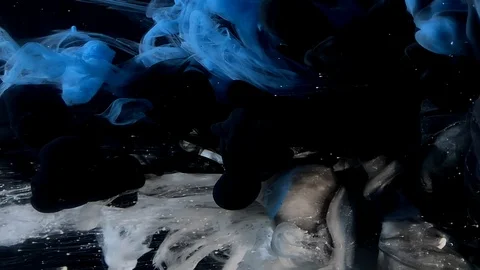 Flag of Estonia made of colored ink on a black background Stock-Footage 124650520