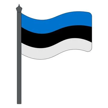 Flag of Estonia. Vector illustration. Illustrazione stock