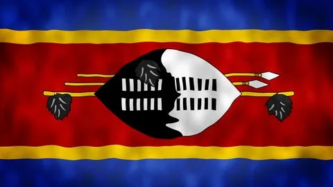 Flag of Eswatini Stock Illustration