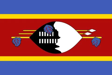 Flag of Eswatini. Vector illustration Stock-Illustration