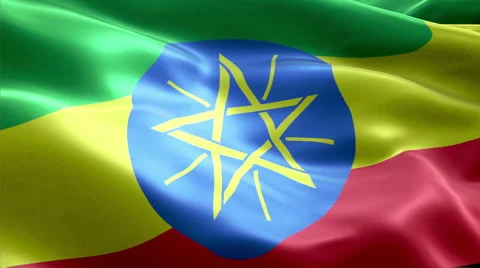 Flag Ethiopia Video stock 47740536