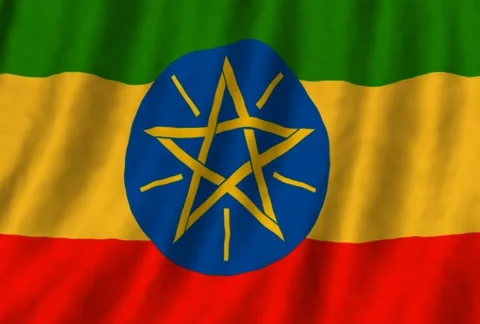 The flag of Ethiopia Stock Footage 291754735