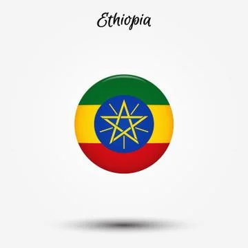 Flag of Ethiopia icon Stock Illustration