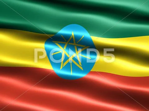Flag of ethiopia Stock Illustration