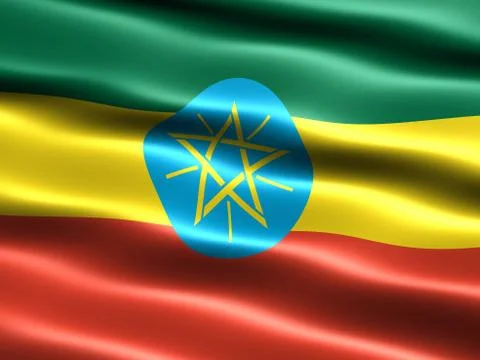 Flag of ethiopia Иллюстрация