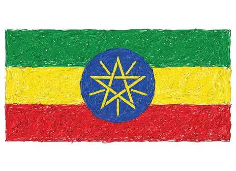 Flag of ethiopia Stock Illustration