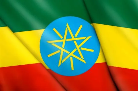 Flag of Ethiopia Stock Illustration