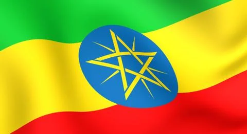 Flag of ethiopia Stock Illustration