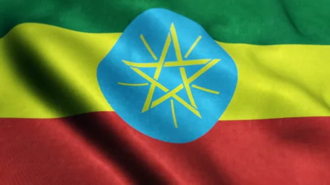 Flag of Ethiopia - Seamless looping Stock Footage 219005363