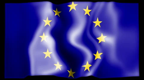 Flag of EU Stock Footage 46442272