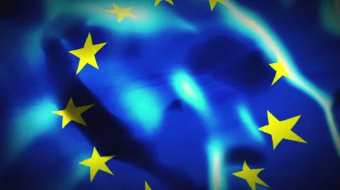 Flag of EU Stock Footage 47067281