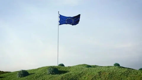 Flag of EU Stock-Footage 168113588
