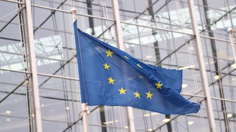 Flag of the EU Stock Footage 301465627