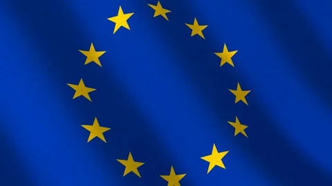 Flag euro union, seamless loop Stock Footage 75074639
