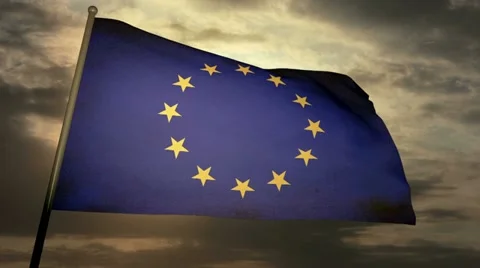 Flag Europe 05 Stock Footage 21486669