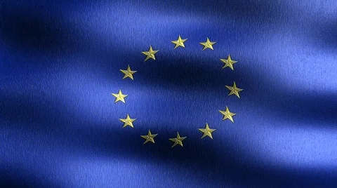 Flag of Europe as waving background Video stock 101920