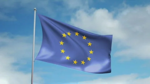 Flag of European Union 스톡 동영상 435751