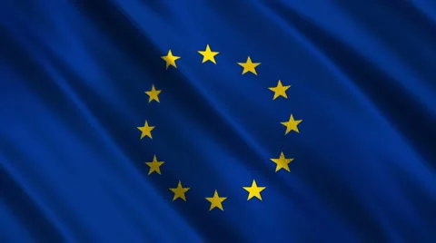Flag of the European Union Stock Footage