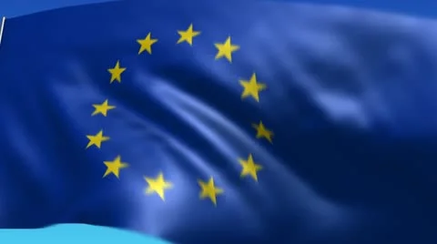 Flag of European Union Stock Footage 10809022
