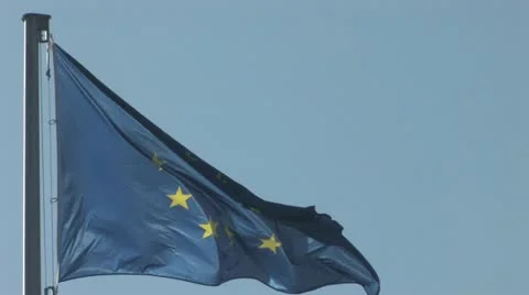 Flag of European Union Stock Footage 12397786