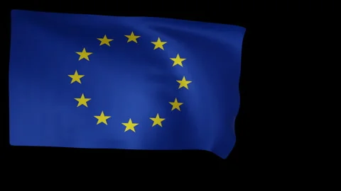 Flag of the European Union Stock Footage 178502583