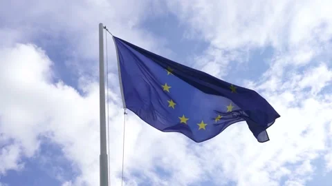 The flag of the European Union Stock Footage 232852330