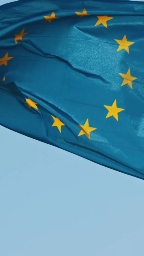 Flag of the European Union Stock Footage 328290251