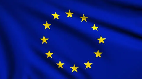 Flag of European Union looping Video stock 25320195