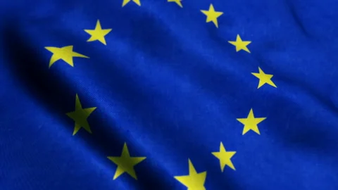 Flag of the European Union - Seamless loop Stock Footage 219005571