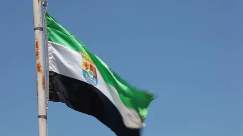 Flag of Extremadura, Spain Vidéo 76834520