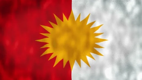 Flag of Ezidi Stock Footage 238010382