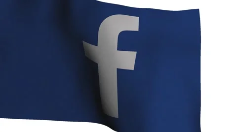 Flag Facebook white background Stock Footage 57425739