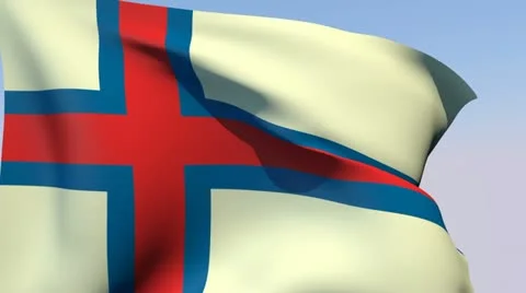 Flag of the Faroe Islands HD Stock-Footage 14831353