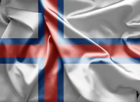 Flag of the faroe islands Stock Illustration
