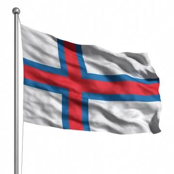 Flag of the faroe islands Stock Illustration