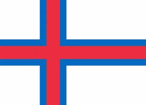 Flag of the Faroe Islands. Vector illustration. World flag Stock Illustration