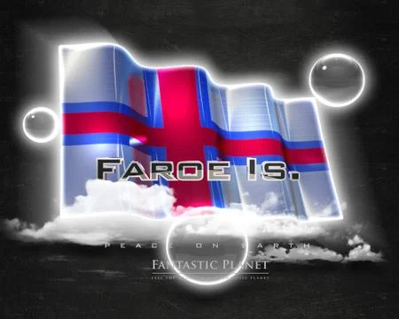 Flag FaroeIs quality designer flag Stock Illustration